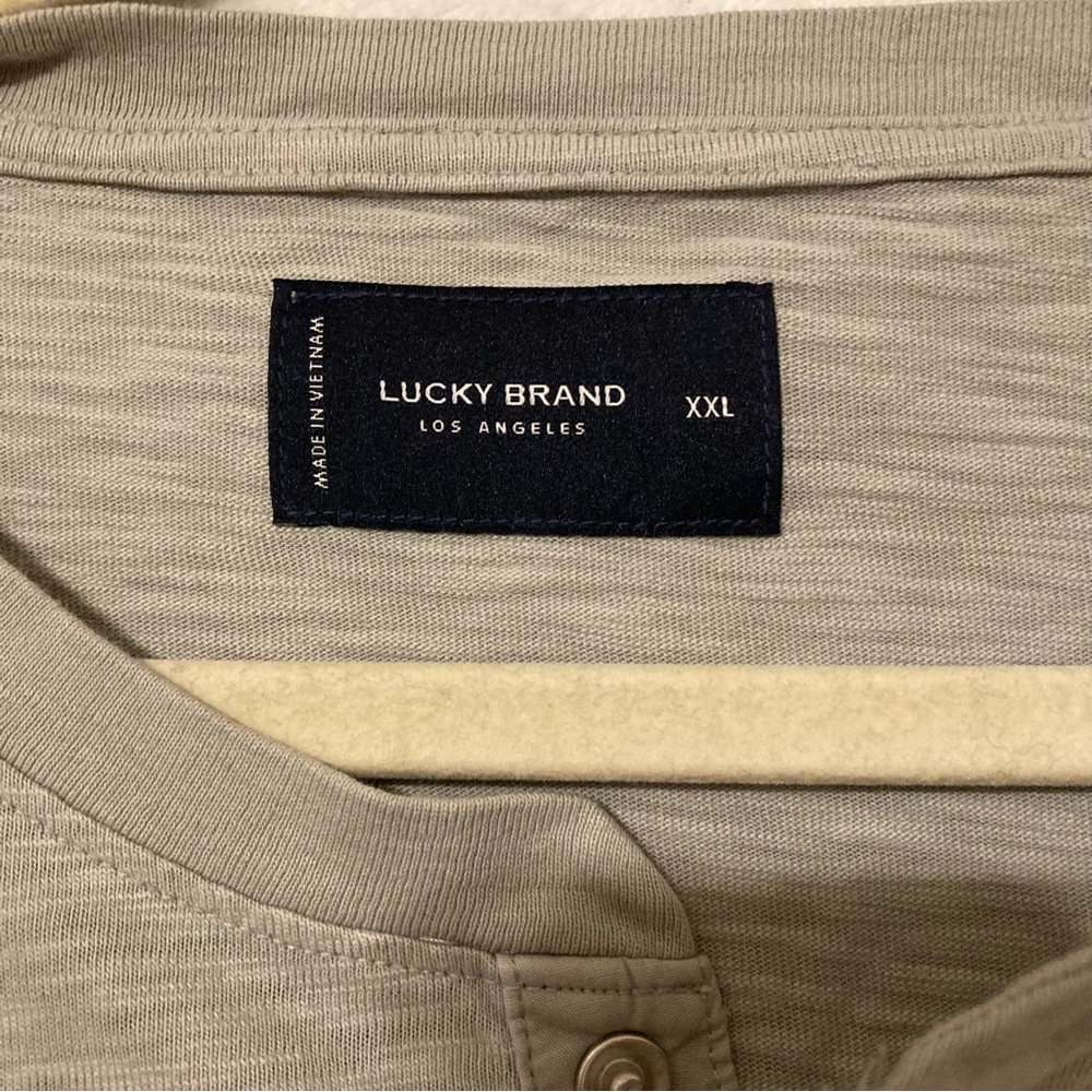 🔴5/$25 NWT Lucky Brand, Heather Green T-Shirt, XXL - Picture 4 of 6